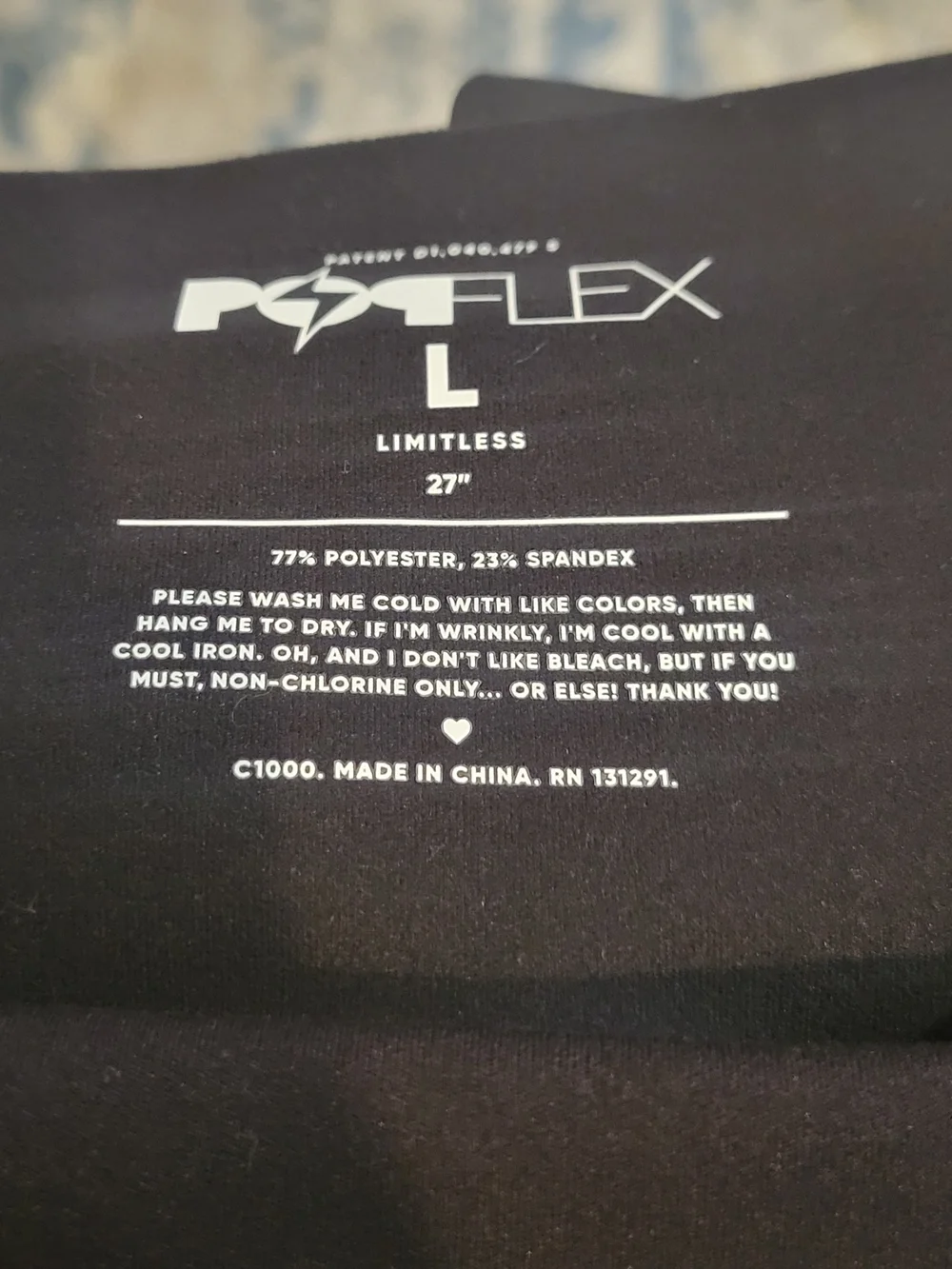 POPFLEX Crisscross Hourglass Black Skirted Leggings - L